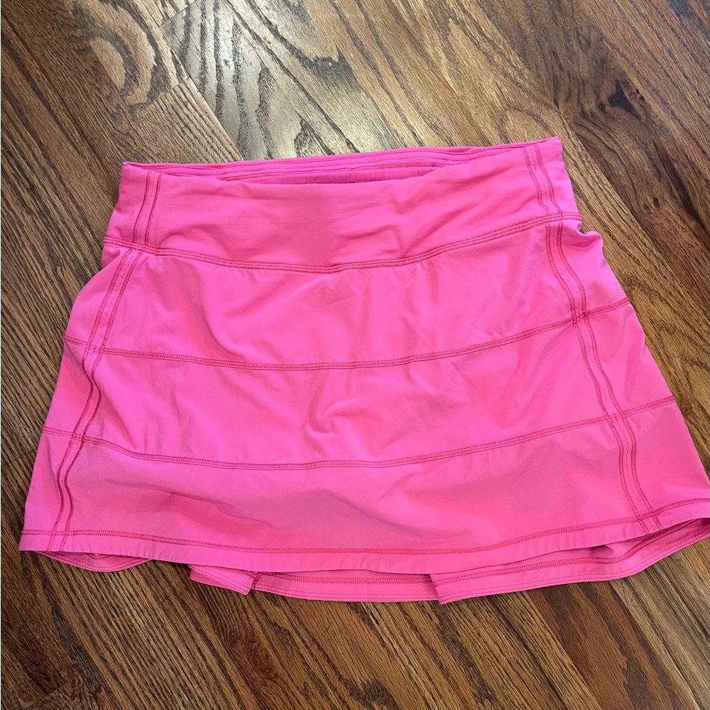 Pink lululemon Pace Rival Mis-Rise skirt long